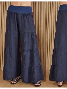 NWT MILIO MILANO linen palazzo pants